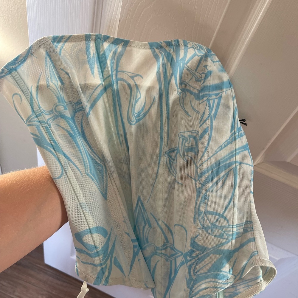 NWT Miaou x UO limited edition Mesh Corset Top zipper